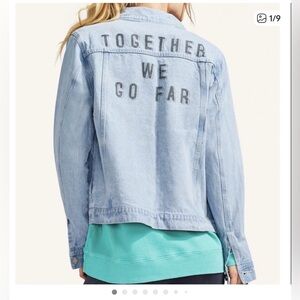 Peloton Together We Go Far Jean Jacket Size L